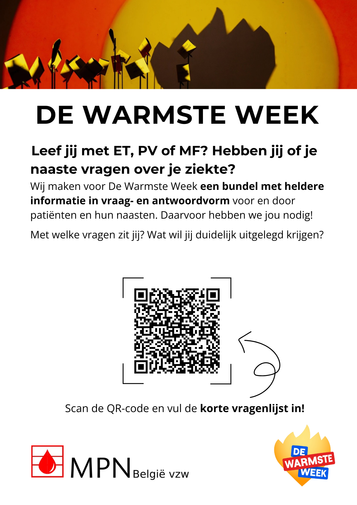 Jouw Vraag Telt!  Help ons een informatiebundel samenstellen voor ET, PV en MF 